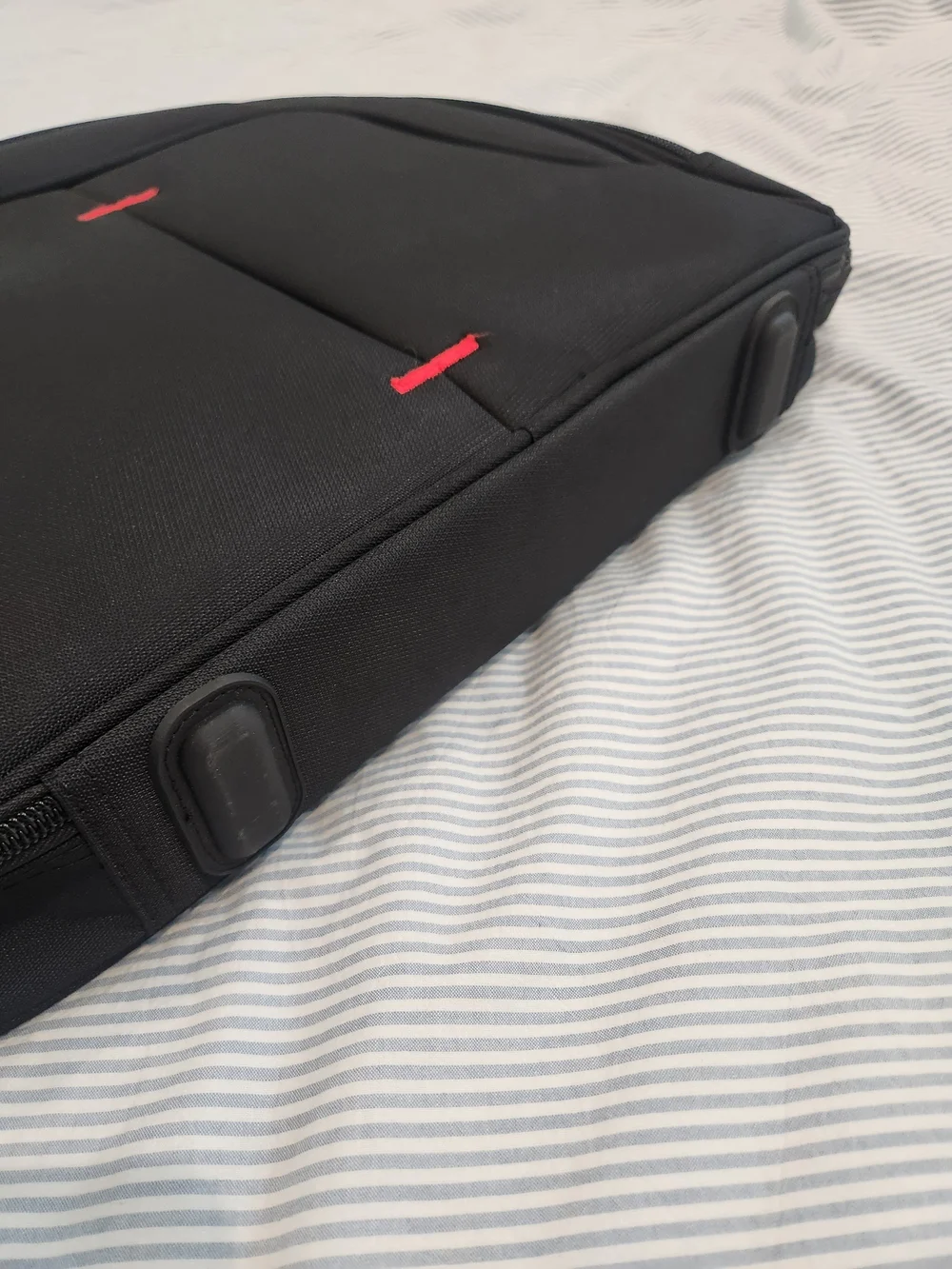 Eco Style Pro Professional Black Laptop Briefcase with Red Accents